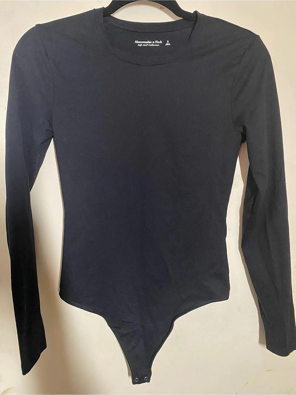 Abercrombie & Fitch Soft A&F Collection Long Sleeve Bodysuit Black Bodysuit